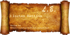 Lisztes Bettina névjegykártya
