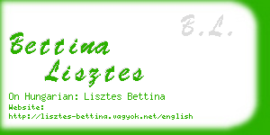 bettina lisztes business card